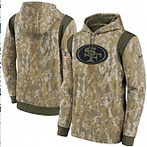 Men's San Francisco 49ers Nike Camo 2021 Salute To Service Therma Performance Pullover Hoodie,baseball caps,new era cap wholesale,wholesale hats